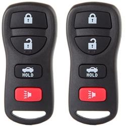 SELEAD Flip Key Fob 4 Buttons Keyless Entry Remote fit for 2002-2017 Nissan Maxima Murano 350Z Quest Armada Infiniti I35 G35 Antitheft Keyless Entry Systems KBRASTU15 2pcs US Stock