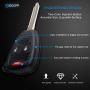 ECCPP 2X Keyless Entry Remote Fob Replacement fit for C-hrysler 200 300 Aspen Sebring/D-odge Avenger Charger Durango Magnum/J-eep Commander Compass Patriot Wrangler OHT692713AA OHT692427AA KOBDT04A