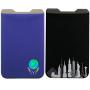 Phone Wallet - Adhesive Card Holder - Cell Phone Pouch - Stick on Lycra Pocket by Gecko - Carry Credit Cards and Cash (1xEARTH-1xCITY)