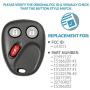 Keyless2Go Replacement for Keyless Entry Car Key Vehicles That Use 3 Button LHJ011-2 Pack