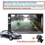CAMECHO 7'' Double Din Car Stereo Audio Bluetooth MP5 Player USB FM Multimedia Radio+ 4 LED Mini Backup Camera with Steering Wheel Remote Support Mobile Phone Synchronization (Used in Android /iOS)
