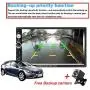 CAMECHO 7'' Double Din Car Stereo Audio Bluetooth MP5 Player USB FM Multimedia Radio+ 4 LED Mini Backup Camera with Steering Wheel Remote Support Mobile Phone Synchronization (Used in Android /iOS)