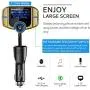 (Upgraded Version) Sumind Car Bluetooth FM Transmitter, Wireless Radio Adapter Hands-Free Kit with 1.7 Inch Display, QC3.0 and Smart 2.4A USB Ports, AUX Output, TF Card Mp3 Player (Golden)