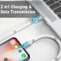 Magnetic Absorption Nano Data Cable,(0.9M/3FT) Super Organized USB Fast Charging Cord Self Winding Wire Portable Storage 360 Degree Coiling Magnets Retractable Compatible with i-Products