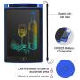 LCD Writing Tablet, Colorful 8.5 Inch Digital Ewriter Electronic Graphic Drawing Tablet Erasable Portable Doodle Writing Board for Kids Students Christmas Birthday Gifts (Deep Blue)