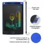 LCD Writing Tablet, Colorful 8.5 Inch Digital Ewriter Electronic Graphic Drawing Tablet Erasable Portable Doodle Writing Board for Kids Students Christmas Birthday Gifts (Deep Blue)