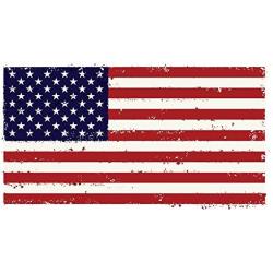 SecurePro Products - 3 Pack - Large 4'' x 6'' Rectangular Tattered United States American Flag Decal Stickers; Premium Quality Heavy-Duty 3M USA Vinyl, Die-Cut, Screen Printed, Adhesive on Back