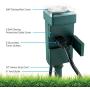 GE Branded Outdoor 6 Mechanical Stake Timer,Easy-to-Set dial, 30-Minute Interval pushpins, Six Grounded outlets with Weather-Resistant Covers – 29972, Green