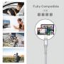 iPhone Charger Cable MFi Certified AHGEIIY,5Pack[3.3/6.6/0.5FT] Nylon Braided Fast Charging Cable for iPhone SE 2,11 Pro,Xs, Max, XR, X,8 Plus,7 Plus,6 Plus,6S Plus,iPad and More-Silver