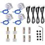 4 Set Cup Turner Kit Accessories for Crafts Tumbler,Includes Synchronous Turntable Motors,Coupling Connectors,Pipes Cap, Switch Cords - Ideal for Cuptisserie,Tumbler Cup Rotator Machince (2.5-3RPM)