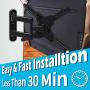 Everstone Heavy Duty Single Stud TV Wall Mount Bracket for Most 32-80 Inch LED,LCD,OLED,Plasma Flat Screen,Curved TVs,with Full Motion Articulating Arm,Up to VESA600x400 and 110lbs