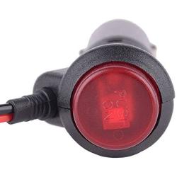 Carviya Car Motorbike/Motorcycle 12V-24V Cigarette Lighter Power Supply Adapter Plug Cable with Switch Button Built-in 5A Fuse (3 Meters)