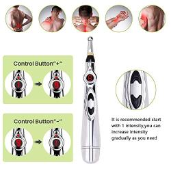 Electronic Massage Pen, Acupuncture Pen, Electric Meridian Energy, Electric Meridians Laser Acupuncture Machine for Pain Relief(Battery Not Included)