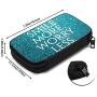 Hxuedan Roman Atwood Smile More Data Cable Storage Bag Portable and independently Designed Storage Box, Suitable for Outdoor Travel to Place Data Cable Electronic Products, etc.