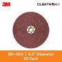 3M Cubitron II Fibre Disc 982C - 36+ Grit Metal Grinding Disc - Ceramic Precision Shaped Grain - For Angle Grinders - TN Quick Change - 4.5'' diam. - Pack of 25