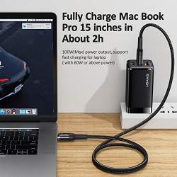 C to C 100W 5A Charging Cable, 5FT Anti Dust Magnetic Fast Charger 480 Mbps Data Transfer Nylon Braided Cord for MacBook Pro, iPad Pro, Pixel 4 XL, Samsung S20, Nintendo Switch and All Type C Devices