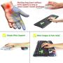 BRILA Memory Foam Mouse & Keyboard Wrist Rest Support Pad Cushion Set for Computer, Laptop, Office Work, PC Gaming - Massage Holes Design - Easy Typing Wrist Pain Relief (Floral Leaves)