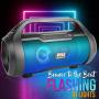 Wireless Portable Bluetooth Boombox Speaker - 500W 2.0CH Rechargeable Boom Box Speaker Portable Barrel Loud Stereo System with AUX Input/USB/SD/Fm Radio, 3'' Subwoofer, Voice Control - Pyle PBMWP185