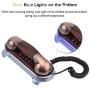 Corded Antique Telephone,Retro Wall Mounted Telephone Corded Phone Landline Fashion Telephone for Home Hotel(Red)
