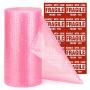 Metronic Bubble Cushioning Wrap Roll 12x26 FT Bubble Roll- Perforated 12×12'', 1 Roll Air Bubble Cushioning Roll, 20 Fragile Sticker Labels,Moving Supplies Cushioning Wrap for Packing Shipping Boxes