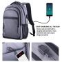 Travel Laptop Backpack, Gebnuit Anti-Theft Business Student Laptop Backpack with USB Charging Port, Slim Durable Water Resistant College School Computer Bag for Women & Men Fits 15.6 Inch Laptop-Grey