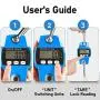 RoMech 660lb Digital Hanging Scale with Cast Aluminum Case, Handheld 300Kg Mini Crane Scale with Hooks for Farm Hunting Fishing Outdoor (Blue)