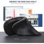 Bluetooth Ergonomic Mouse, Jelly Comb Advanced Vertical Wireless Bluetooth Mouse 2.4GHz Optical Vertical Mice, Easy Switch Between 2 Devices with Bluetooth and USB Connection MV045-Black