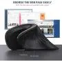 Bluetooth Ergonomic Mouse, Jelly Comb Advanced Vertical Wireless Bluetooth Mouse 2.4GHz Optical Vertical Mice, Easy Switch Between 2 Devices with Bluetooth and USB Connection MV045-Black