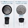 TELMU Telescope, 70mm Aperture 400mm AZ Mount Astronomical Refracting Telescope Adjustable(17.7In-35.4In) Portable Travel Telescopes with Backpack, Phone Adapter