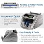 Money Counter Machine with UV/MG/IR/MT, Kaegue Bill Currency Counter Machine,Cash Counting Machine with 9 Modes, 100-240V, 2 Years Warranty