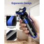 OriHea Electric Shaver for Men 3D Rechargeable Rotary Razors Beard Trimmer Face Shavers 100% Waterproof IPX7 Wet & Dry Cordless with Pop-up Trimmer and Protective Case - Blue