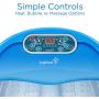Ivation Foot Spa Massager - Heated Bath, Automatic Massage Rollers, Vibration, Bubbles, Digital Adjustable Temperature Control, 3 Pedicure Attachments