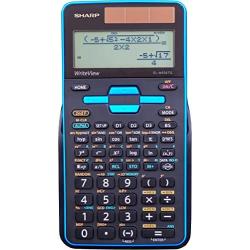Sharp Calculators EL-W535TGBBL 16-Digit Scientific Calculator with WriteView, 4 Line Display, Battery and Solar Hybrid Powered LCD Display, Black & Blue, Black, Blue, 6.4'' x 3.1'' x 0.6'' x 6.4''