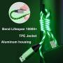 iPhone Charger, AOLIPLUS 6FT LED Lightning Cable [Apple MFi Certified ] USB Charging/Sync Lightning Cord Compatible with iPhone SE 11 11 Pro 11 Pro Max Xs MAX XR X 8 7 6S 6 5, iPad and More - Green