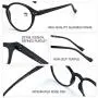ZENOTTIC Reading Glasses Blue Light Blocking Glasses Round Glasses for Men and Women