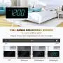 Rocam Digital Alarm Clock for Bedrooms - Large 6.5'' LED Display with Dimmer, Snooze, 7 Color Night Light, Easy to Set, USB Chargers, Battery Backup, 12/24 Hour for Kids, Boys, Heavy Sleepers(Blue)