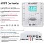 MPPT Charge Controller 60A amp, 12V 24V Auto 60A Solar Panel Charge Regulator, Max 100V Input with LCD Display for Lead-Acid Sealed Gel AGM Flooded Lithium Battery (60A MPPT)
