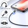 UGI Magnetic Charger Cable 3 in 1 Charging Cable Micro USB Type C USB C 6.6ft Nylon Braided LED Light Magnetic Phone Charging Cord Compatible with Android,Phone,Smartphone,Tablet,All Phone Devices