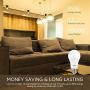 Linkind Dimmable A19 LED Light Bulbs, 100 Watt Equivalent, E26 Base, 2700K Soft White, 15.5W 1600 Lumens CRI80+ 120V, UL Listed FCC Certified, Energy Star, Pack of 6