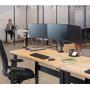 Fellowes Platinum Series Adjustable Triple Monitor Arm (8042601), Black