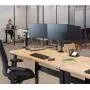 Fellowes Platinum Series Adjustable Triple Monitor Arm (8042601), Black