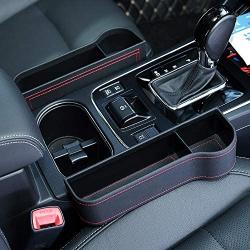 Meidong Car Seat Gap Organizer, Storage Box, Console Side Pocket Storage Couple 2Pack for Cellphones/Keys/Cards/Wallets/Sunglasses