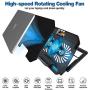 Laptop Cooling Pad, Gaming Laptop Cooler Stand with 2 Quiet Cooling Big Fans, 5 Stand Height Adjustable, Dual USB 2.0 Ports, Adjustable The Wind Speed for 11-17'' Notebook, MacBook Air Pro, Microsoft