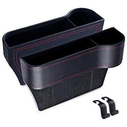 Meidong Car Seat Gap Organizer, Storage Box, Console Side Pocket Storage Couple 2Pack for Cellphones/Keys/Cards/Wallets/Sunglasses