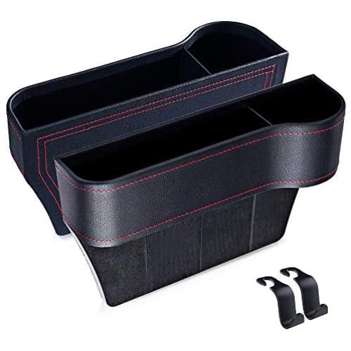 Meidong Car Seat Gap Organizer, Storage Box, Console Side Pocket Storage Couple 2Pack for Cellphones/Keys/Cards/Wallets/Sunglasses