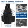 Cup Holder Tablet Mount, 2 in 1 Tablet and Cellphone Car Mount Holder Adjustable Swing Cradle with Extended Cup Phone Holder for Car Compatible with iPad iPhone 12 11 Pro Max Samsung Tablet Smartphone