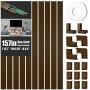 One-Cord Cable Concealer, 157in Cord Cover, PVC Wire Molding, Paintable Wire Channel to Hide a Single Power Cord, Speaker Wire or TV Cables in Home or Office - 10X L15.7in, W0.59in, H0.4in, CC03 Brown