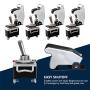 MGI SpeedWare 4 Gang Metal Toggle Switch Panel, Safety Flip Covers (Chrome)