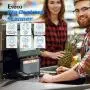 Eyoyo 2D Desktop Barcode Scanner, High Speed Hands-Free USB Wired Inventory Barcode Reader PDF417 on ID Card, Drivers License, Passport 1D QR Barcode Scanning Work for Pos System Supermarket