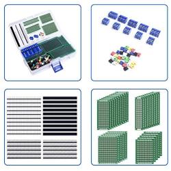 Smraza 100pcs Double Sided PCB Board Kit, Prototype Boards for DIY Soldering and Electronic Project Circuit Boards Compatible with Arduino Kits, 30PCS 40 Pin 2.54mm Male and Female Header Connector